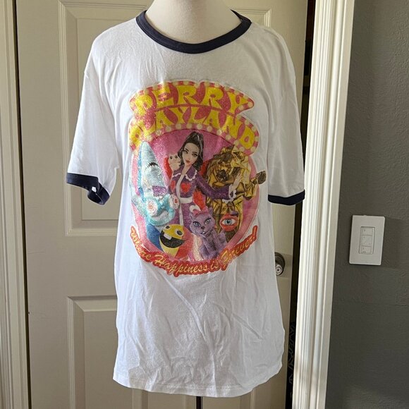 KATY PERRY PLAY Playland Las Vegas Residency Textured Unisex Ringer Tee L - Picture 1 of 8